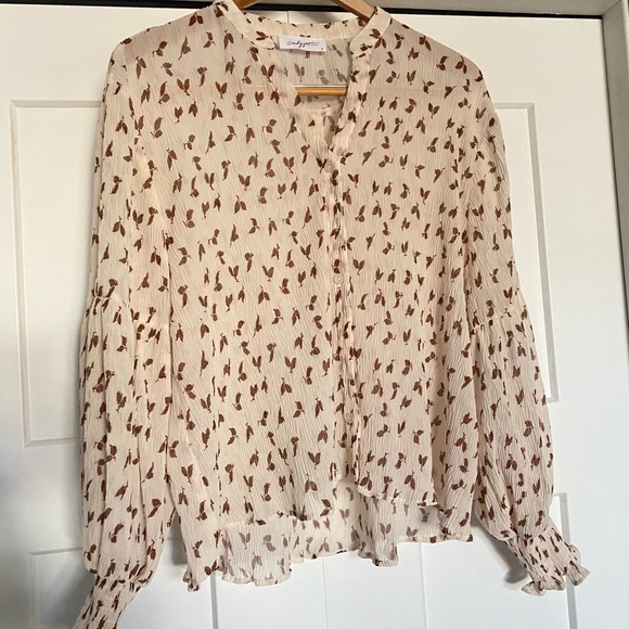 Carly Jean Los Angeles Tops - Carly Jean Los Angeles Brynn Crinkled Blouse